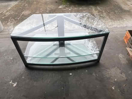 Photo of free TV Stand. Glass and Metal (Las Palmas Park, Sunnyvalr) #2