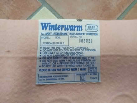 Photo of free Electric blanket for double bed (New Marston OX3) #1