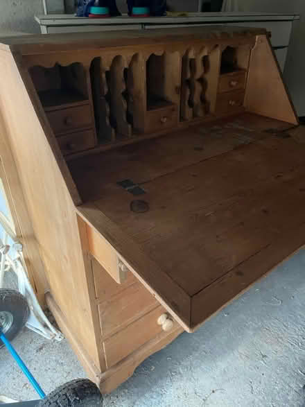 Photo of free Pine writing desk (Staines-upon-Thames TW18) #2