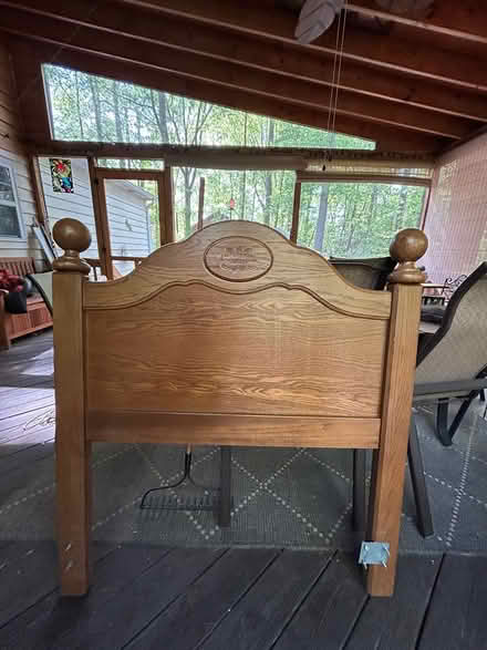 Photo of free Twin headboard oak (Brandermill) #1