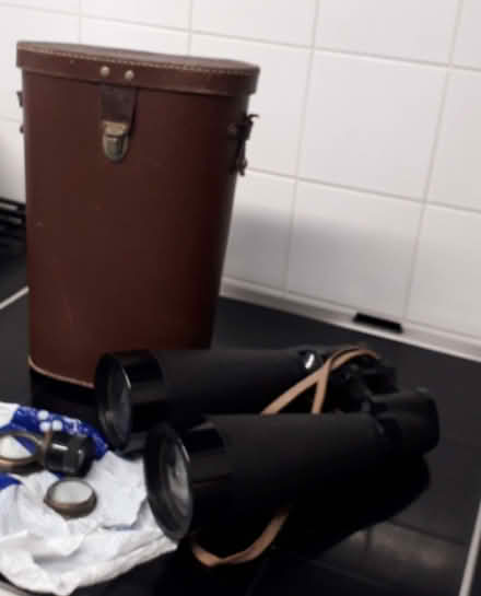 Photo of free Large Binoculars with Case (possibly Wartime/Army ) (Barton OX3) #2