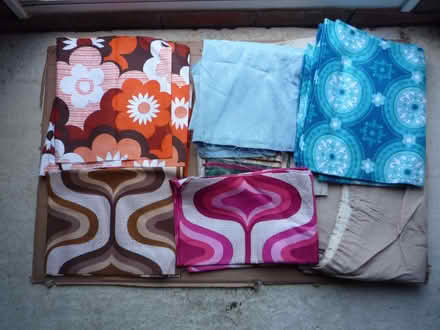 Photo of free Curtain fabric (Risley WA3) #1