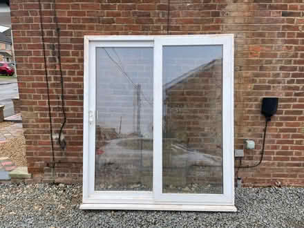 Photo of free Patio doors white with keys (Dunstable) #1