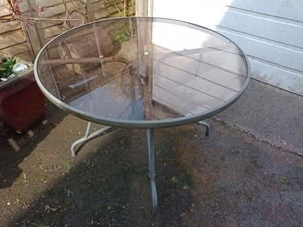 Photo of free glass topped garden table (Critchill BA11) #1