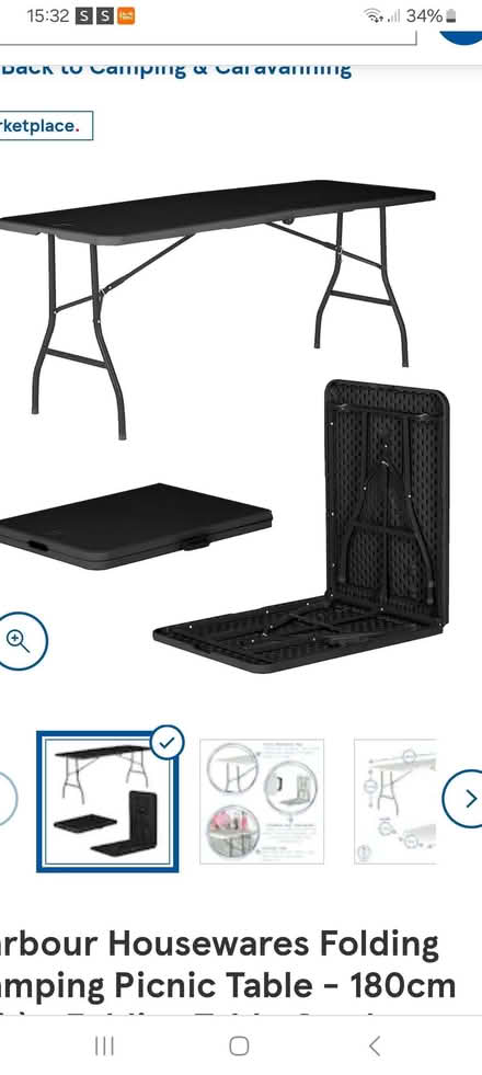Photo of Folding camping tressle style table (Arleston TF1) #1