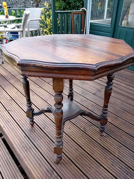 Photo of free Small wooden table on castors. (Skelton CA11) #3