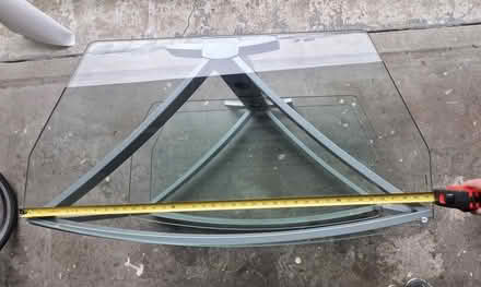 Photo of free TV Stand. Glass and Metal (Las Palmas Park, Sunnyvalr) #1