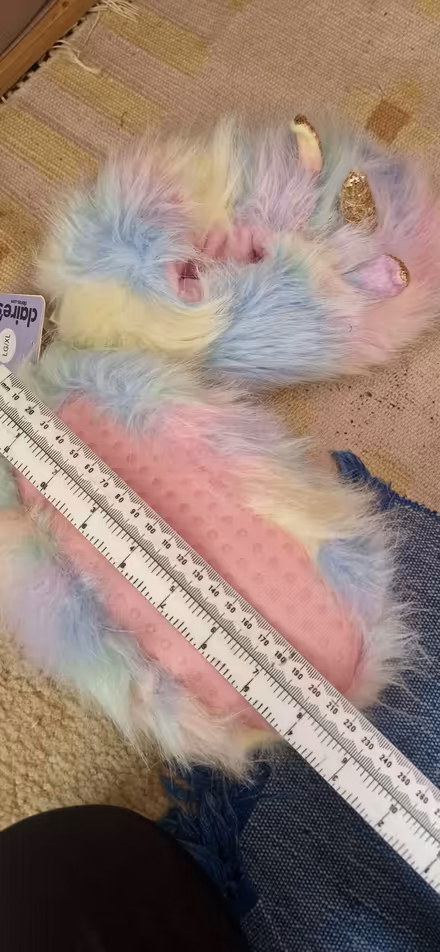 Photo of free Fluffy children rainbow unicorn slippers (Northcourt OX14) #1