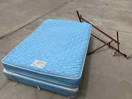 Photo of free Matress and box spring and frame (1008 Ardmore Circle Redlands) #1