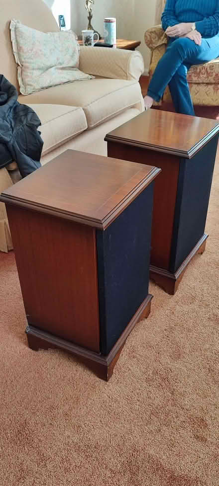 Photo of free Dark wood (mahogany) Speaker shell cabinets (Sigglesthorne HU11) #4