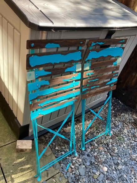 Photo of free 2x metal garden chairs (Crookes S10) #3