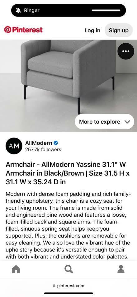 Photo of free Beige/Pearl Living Room Chair (Chelsea) #3