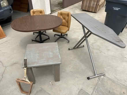 Photo of free Table and chairs, ironing board,etc (1008 Ardmore Circle Redlands) #1