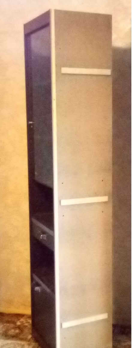 Photo of free Black Wood grained with shelving unit with glass door (Hoddesdon EN11) #3