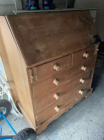 Photo of free Pine writing desk (Staines-upon-Thames TW18) #1