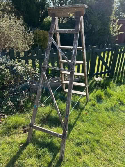 Photo of free Wooden A-frame step ladder (Horsforth LS18) #4