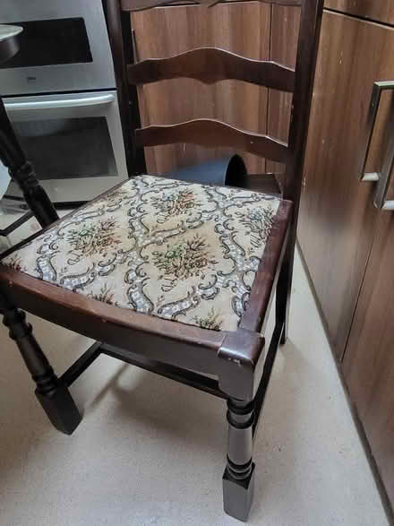 Photo of free Dark brown wooden dining table with four matching chairs (West Drayton UB7) #3