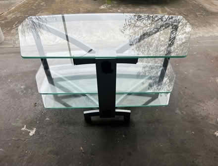 Photo of free TV Stand. Glass and Metal (Las Palmas Park, Sunnyvalr) #3