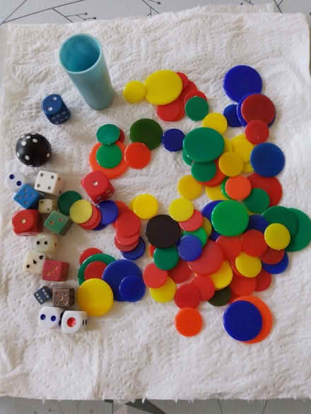 Photo of free Board game counters & dice (Sidley TN40) #1