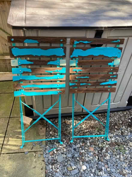 Photo of free 2x metal garden chairs (Crookes S10) #2