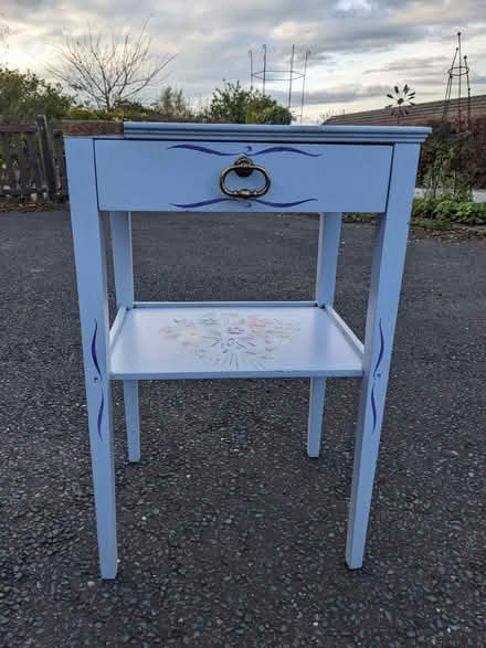 Photo of free Pretty hand-painted side table. Solid wood. (Stainton CA11) #4