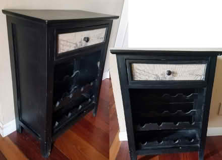 Photo of free small stand with wine rack + drawer (Willow Glen) #1