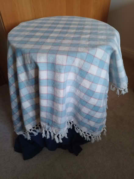 Photo of free Round occasional table with tablecloths (Charlton OX12) #1
