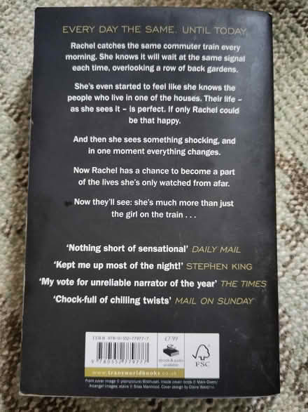 Photo of free Girl on the Train - Paperback (L1 Liverpool City Centre) #2