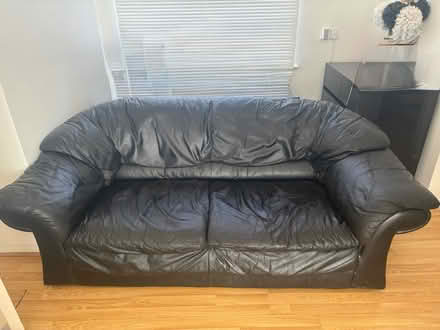 Photo of free 3 seater sofa & single arm chair (Brixton) #1
