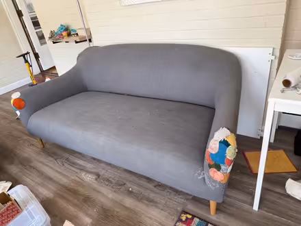 Photo of free Gray Loveseat (Belleville, IL) #2