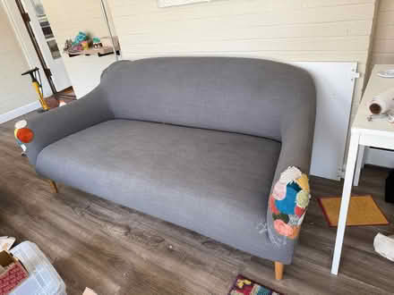 Photo of free Gray Loveseat (Belleville, IL) #2
