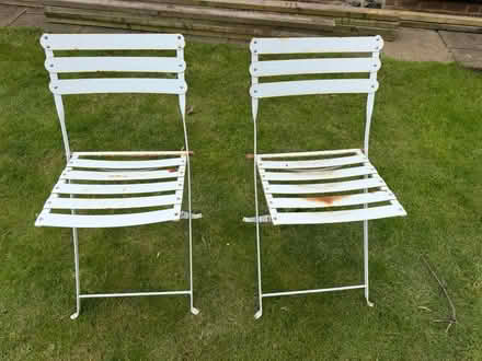 Photo of free 2 metal retro fold up chairs (Yapton BN18) #1