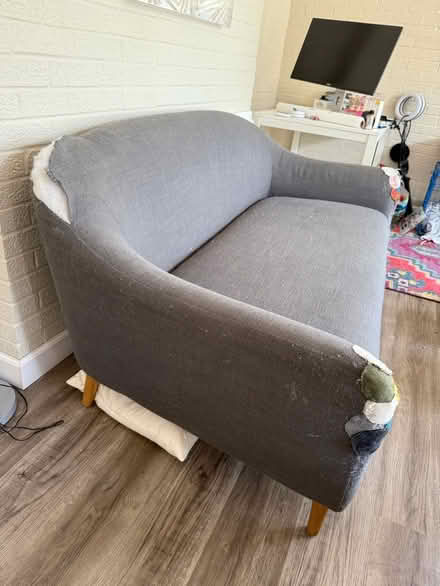 Photo of free Gray Loveseat (Belleville, IL) #3