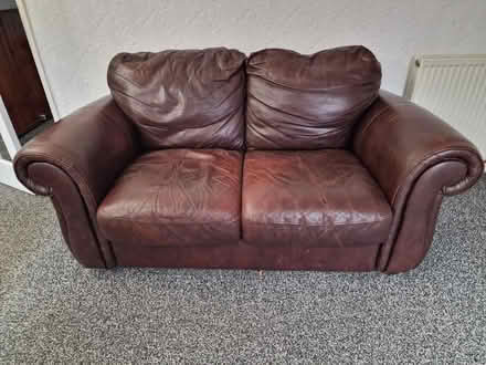 Photo of free Two seater leather sofa (Druid Heath B14 5RX) #1