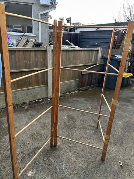 Photo of free V large 3 side wood clothes maiden (LA3 Morecambe) #1