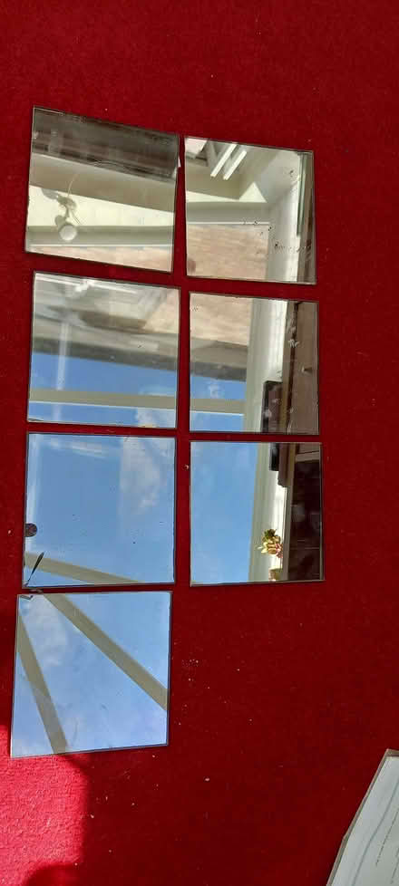Photo of free Seven 6" square mirror tiles - not perfect (Goldington MK41) #2