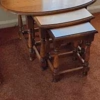 Photo of free Solid wood (oak?) nest of tables (Sigglesthorne HU11) #1