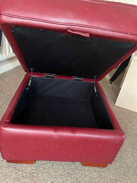 Photo of free Leather footstool with storage (Knaresborough HG5) #3