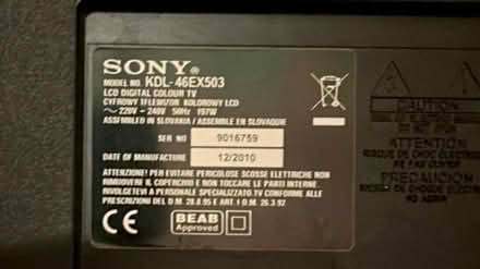 Photo of free 46inches Sony Bravia TV (Islington N1) #2