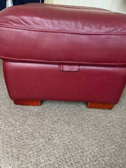 Photo of free Leather footstool with storage (Knaresborough HG5) #2