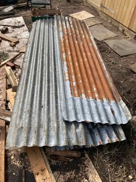 Photo of free Long corrugated metal sheets (Tilley SY4) #1