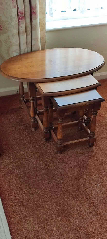 Photo of free Solid wood (oak?) nest of tables (Sigglesthorne HU11) #3