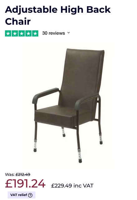 Photo of free High back chair (New Haw) #1