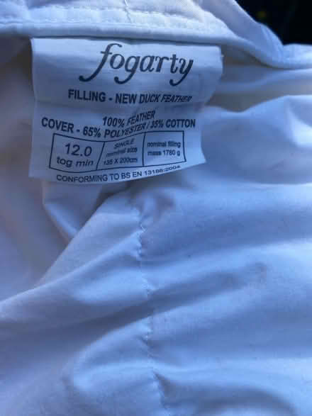 Photo of free Single fogarty down duvet 12.5 tog (AL4, St albans) #4