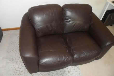 Photo of free Leather Sofa (Rowtown, Addlestone) #2