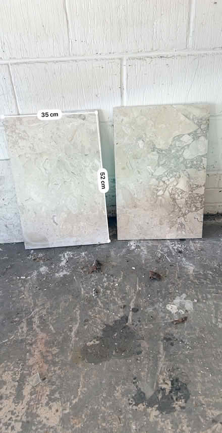Photo of free 2 marble paving tiles (Bramhall SK7) #1