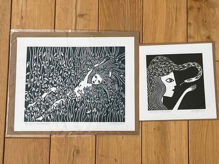 Photo of free 2 x Linocut prints by Anna Ruiz (New Eltham SE9) #1