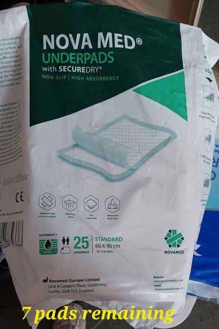 Photo of free Bed & pant pads & commode liners (Wickford SS12) #1