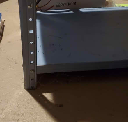 Photo of free Blue metal shelving unit (Ann Arbor Northwest Side) #4