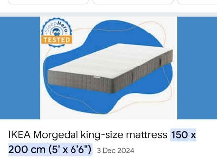 Photo of free Ikea king size mattress (Vigo NE38) #1